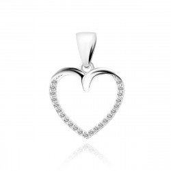 Pandantiv argint inima cu pietre DiAmanti Z1830CR-DIA (Argint 925‰ 0,9 g.)
